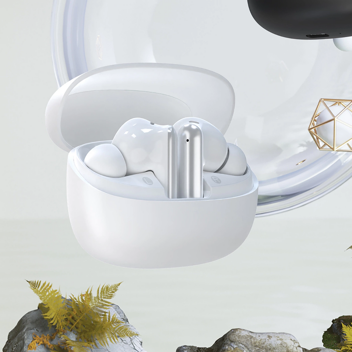 Bluetooth-håndfri Dudao U21, TWS, ANC, Hvid