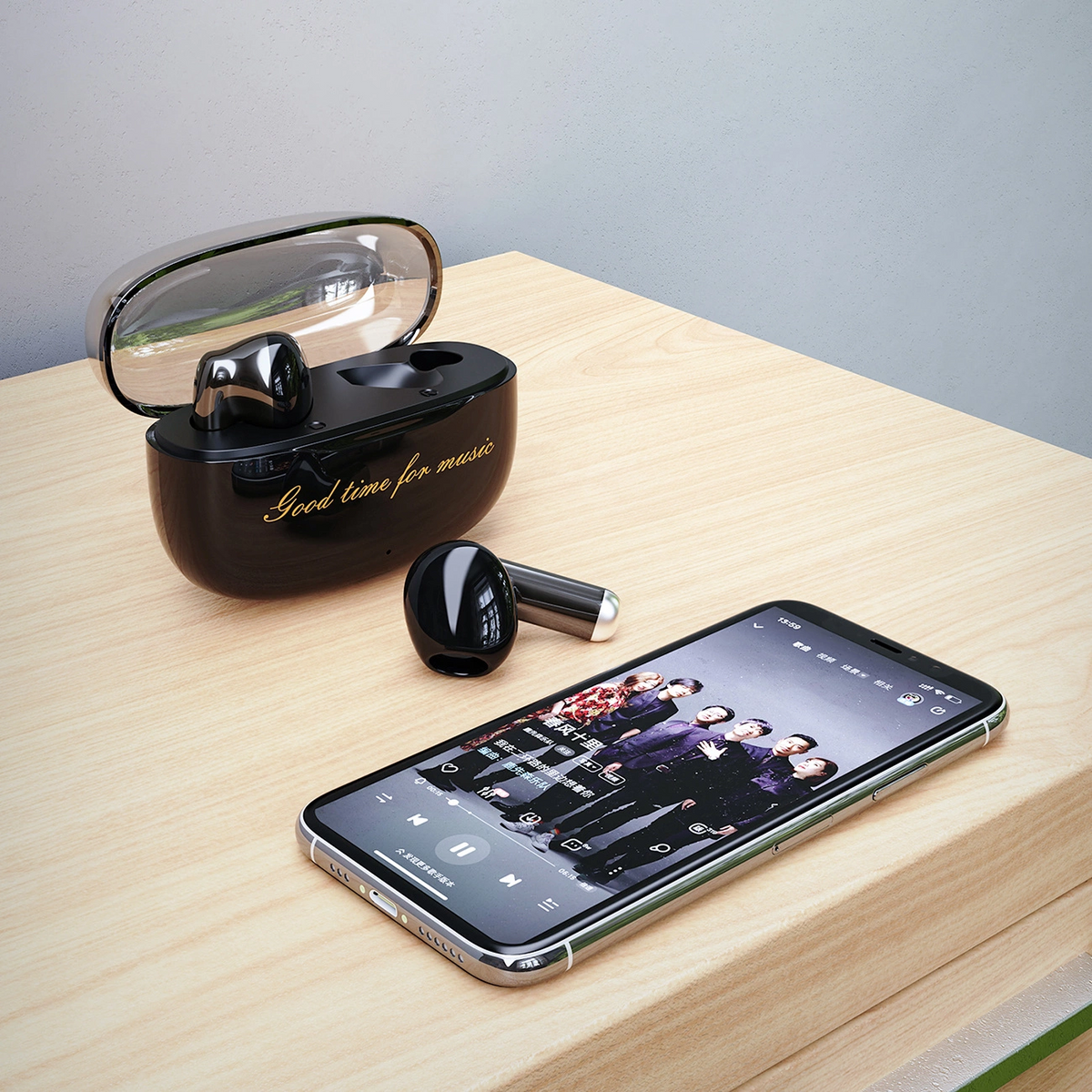Handsfree Bluetooth Dudao U8, TWS, Sort