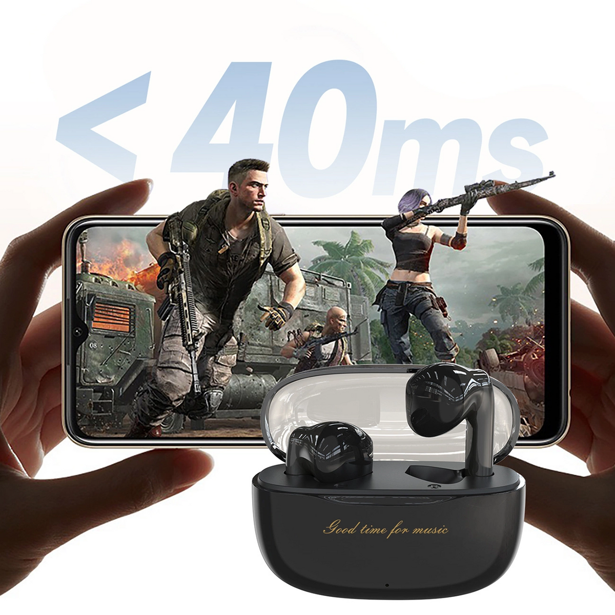 Handsfree Bluetooth Dudao U8, TWS, Sort