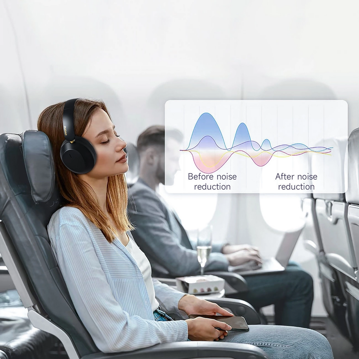 Handsfree Bluetooth Dudao X22 Max, A2DP, ANC, Sort