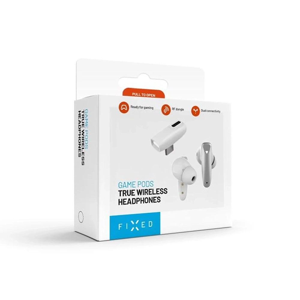 Handsfree Bluetooth Fixed Pods, TWS, Hvid