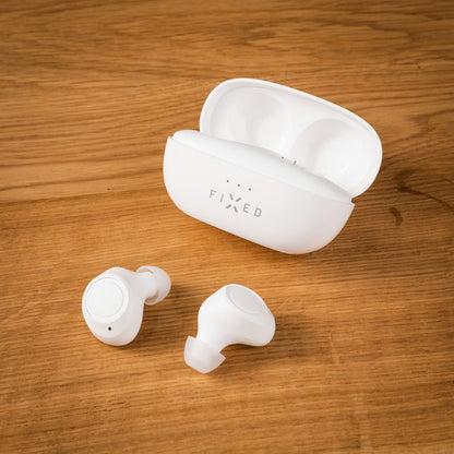 Handsfree Bluetooth Fastgjort, TWS, Hvid