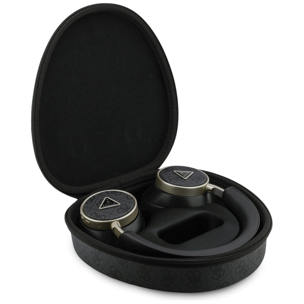 Handsfree Bluetooth Guess 4G Guld Trekant Logo, A2DP, Sort