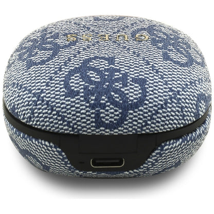 Handsfree Bluetooth Guess 4G Classic Metal Logo, TWS, Blå