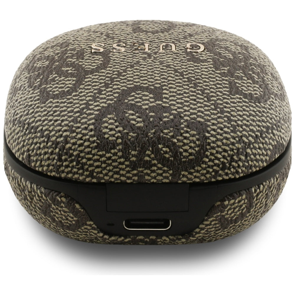 Handsfree Bluetooth Guess 4G Classic Metal Logo, TWS, Brun