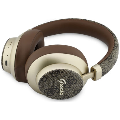 Handsfree Bluetooth Guess 4G Gold Script Metal, A2DP, Brun