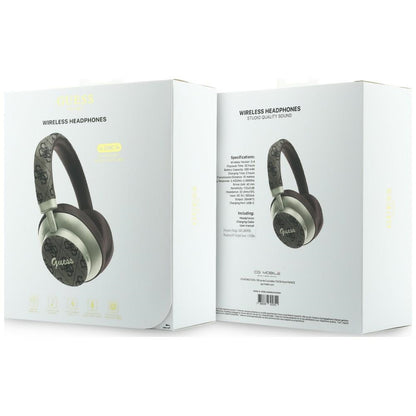 Handsfree Bluetooth Guess 4G Gold Script Metal, A2DP, Brun