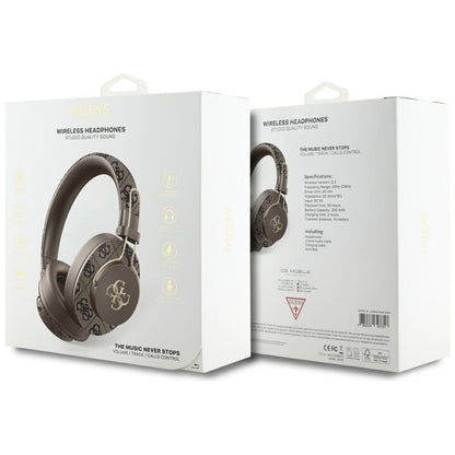 Handsfree Bluetooth Guess 4G Metal Logo, A2DP, Brun