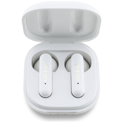 Handsfree Bluetooth Guess 4G Metal Logo, TWS, Hvid