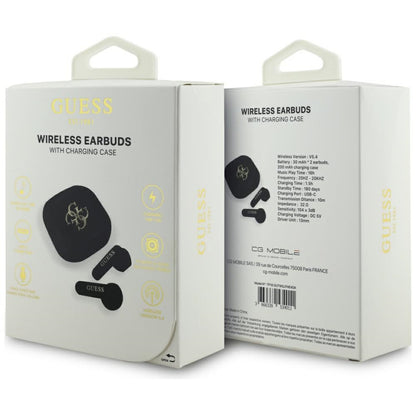 Handsfree Bluetooth Guess 4G Metal Logo, TWS, Hvid