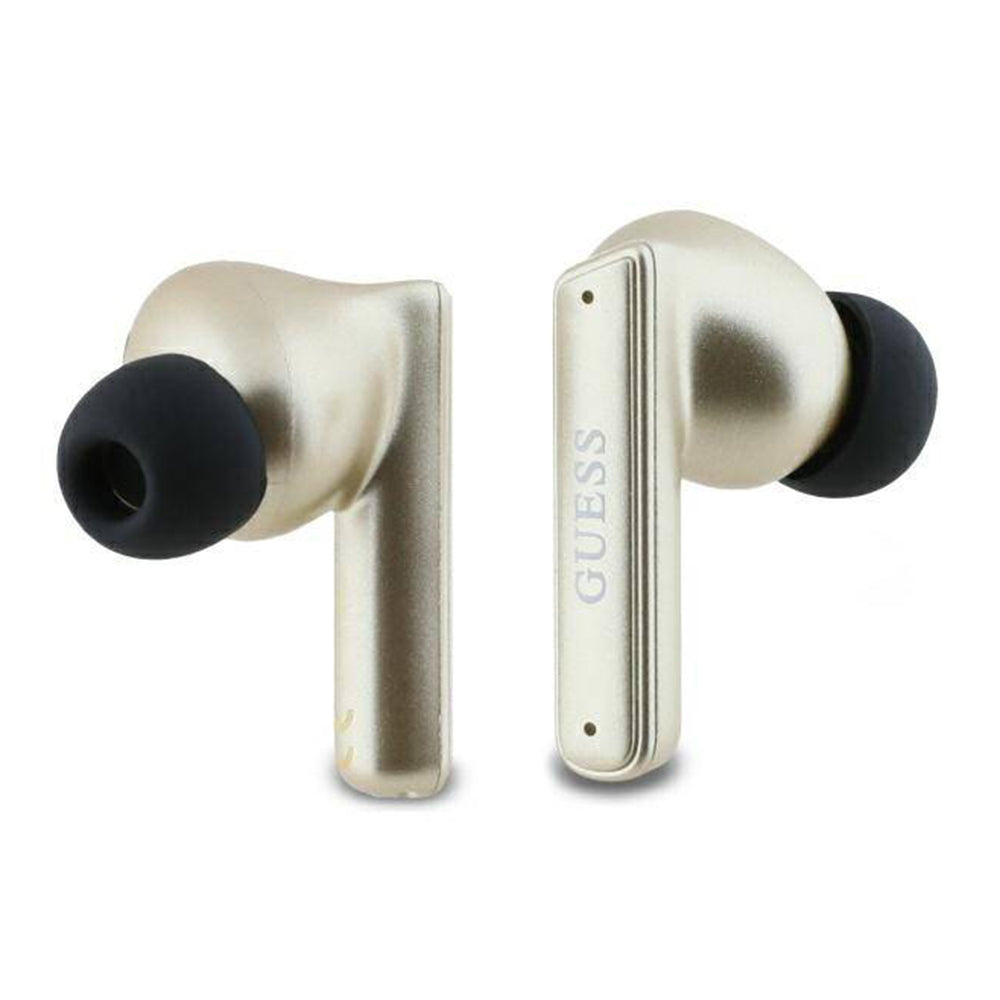Handsfree Bluetooth Guess Capsule med trykt logo, TWS, ANC, Guld