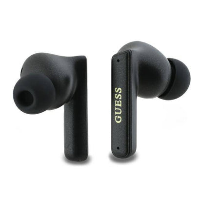 Handsfree Bluetooth Guess Capsule med trykt logo, TWS, ANC, Sort