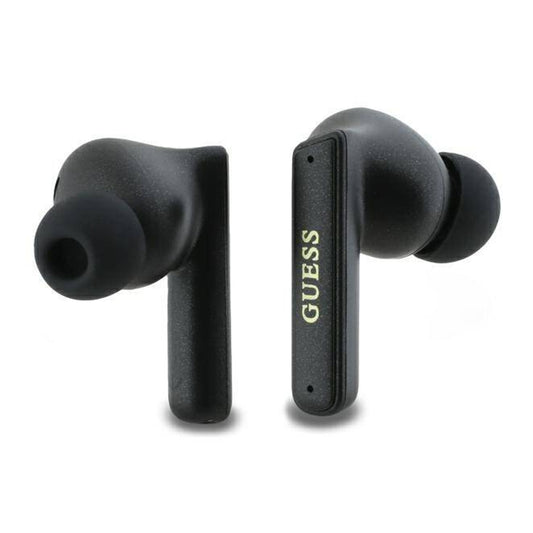 Handsfree Bluetooth Guess Capsule med trykt logo, TWS, ANC, Sort