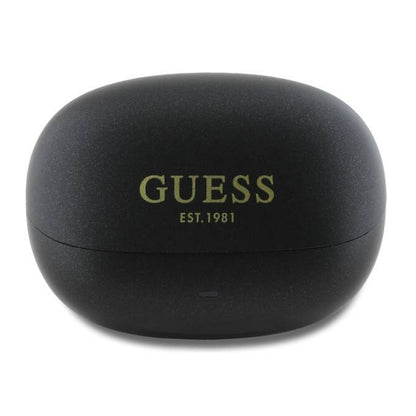 Handsfree Bluetooth Guess Capsule med trykt logo, TWS, ANC, Sort