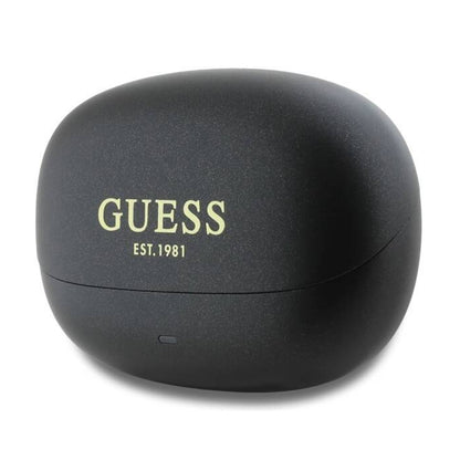 Handsfree Bluetooth Guess Capsule med trykt logo, TWS, ANC, Sort