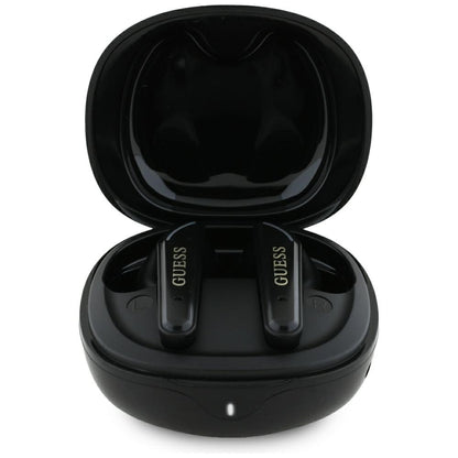 Handsfree Bluetooth Guess Flat Classic Logo Electroplated, TWS, Sort