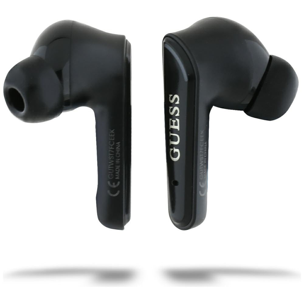 Handsfree Bluetooth Guess Flat Classic Logo Electroplated, TWS, Sort