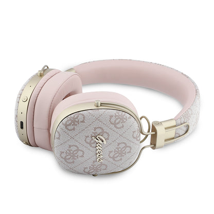 Handsfree Bluetooth Guess Metal 4G Script Logo, A2DP, Lyserød