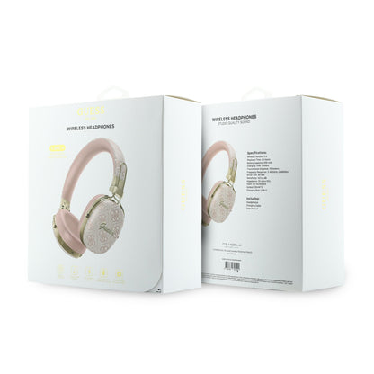 Handsfree Bluetooth Guess Metal 4G Script Logo, A2DP, Lyserød
