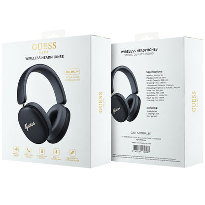 Guess Metal Script Logo Bluetooth-håndfri, A2DP, sort