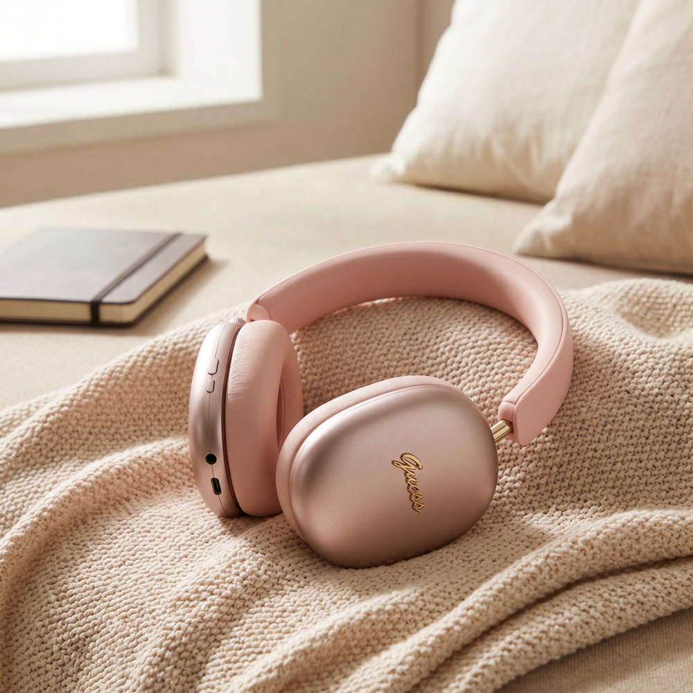 Guess Metal Script Logo Bluetooth-håndfri, A2DP, pink