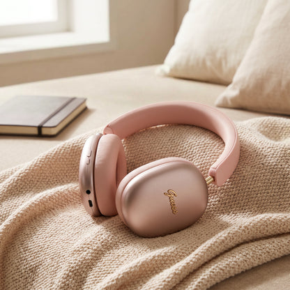 Guess Metal Script Logo Bluetooth-håndfri, A2DP, pink