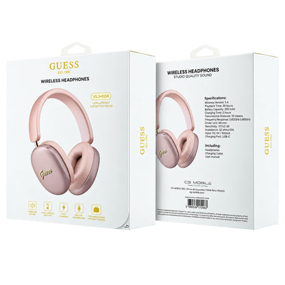 Guess Metal Script Logo Bluetooth-håndfri, A2DP, pink