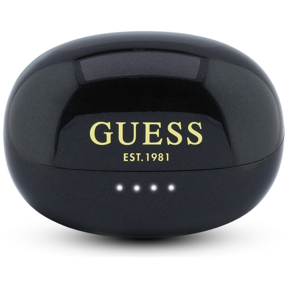 Handsfree Bluetooth Guess Metalisk Finish Elektropolerede Dele Klassisk, TWS, Sort
