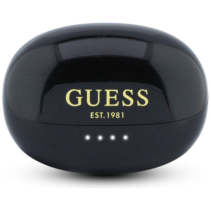 Handsfree Bluetooth Guess Metalisk Finish Elektropolerede Dele Klassisk, TWS, Sort