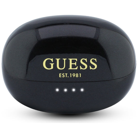 Handsfree Bluetooth Guess Metalisk Finish Elektropolerede Dele Klassisk, TWS, Sort