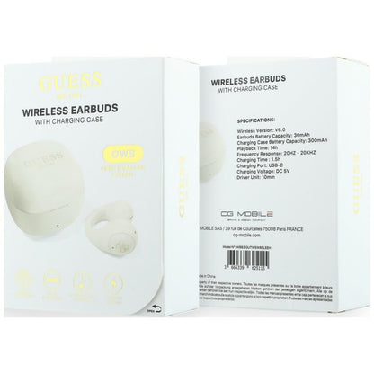 Handsfree Bluetooth Guess Mini Classic, TWS, Hvid