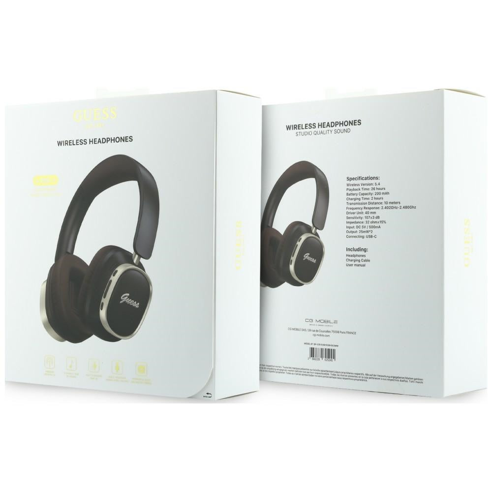 Handsfree Bluetooth Guess Rectangle Metal Script, A2DP, Brun