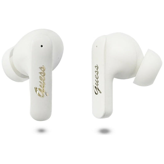 Handsfree Bluetooth Guess Script Metal Logo, TWS, Hvid