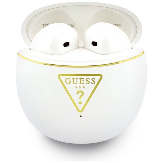 Handsfree Bluetooth Guess Script Print, TWS, Hvid