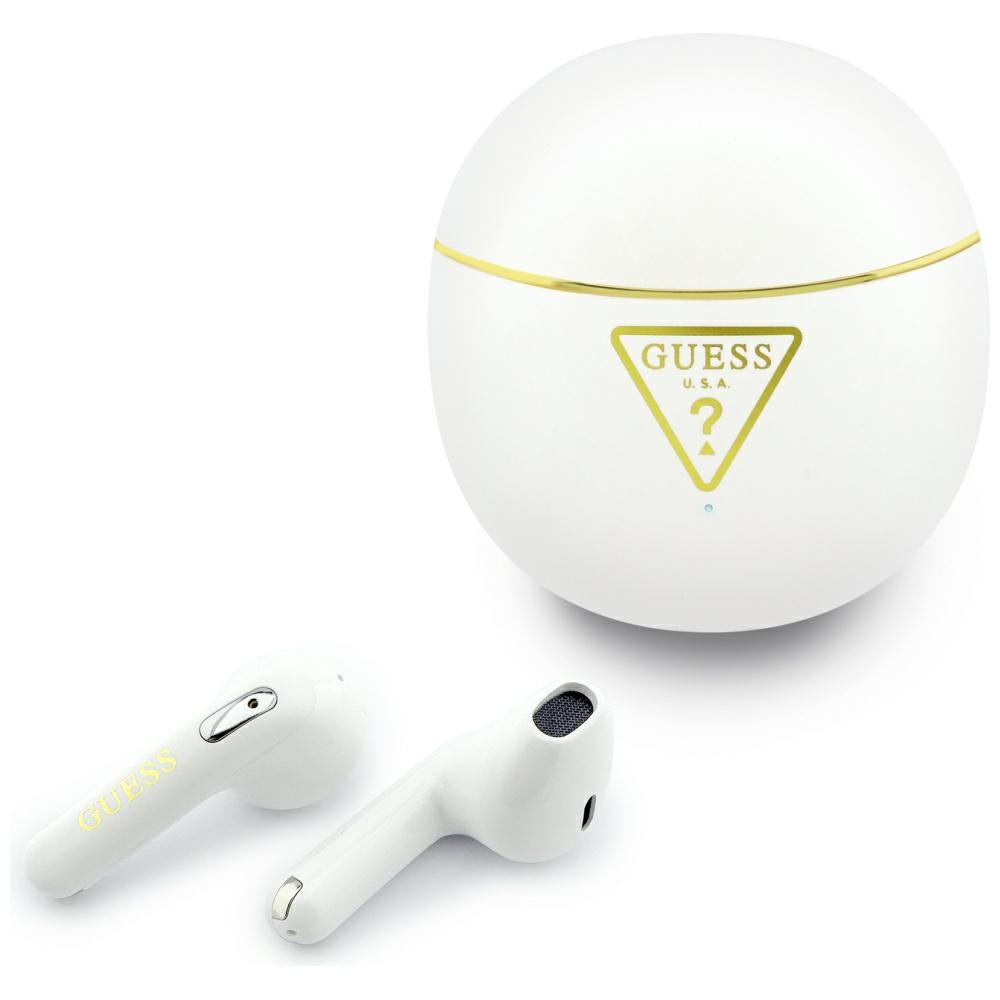 Handsfree Bluetooth Guess Script Print, TWS, Hvid