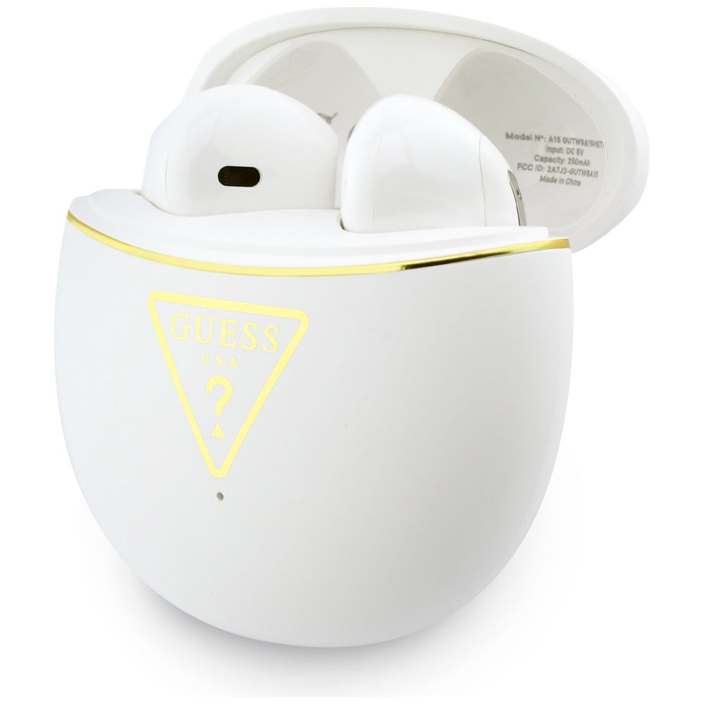 Handsfree Bluetooth Guess Script Print, TWS, Hvid