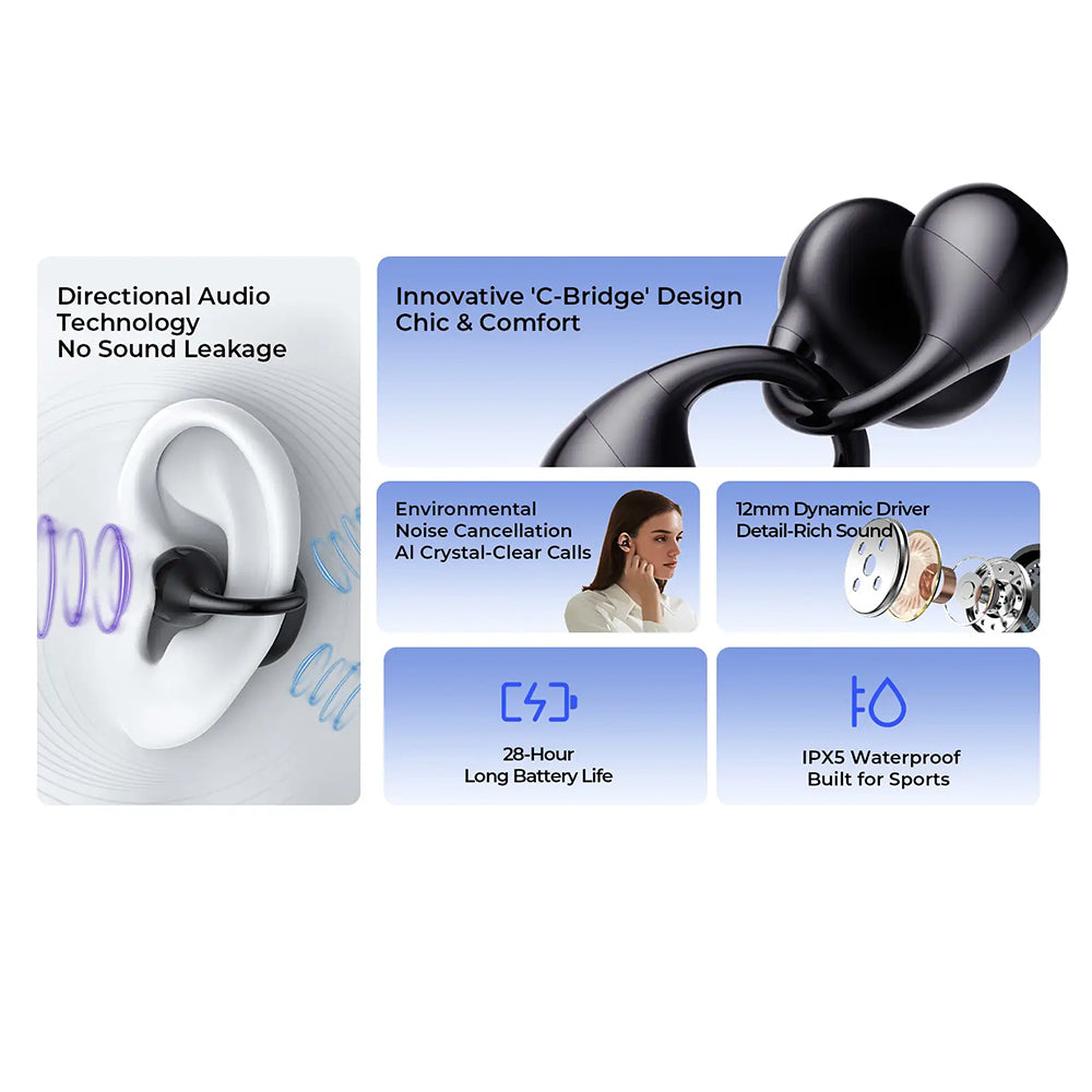 Handsfree Bluetooth HAVIT OWS916 Lite, TWS, Sort