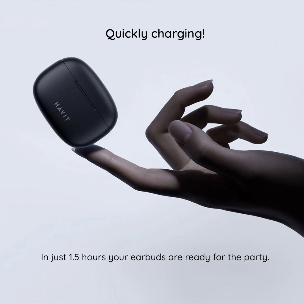 Handsfree Bluetooth HAVIT TW967 Pro, TWS, Sort