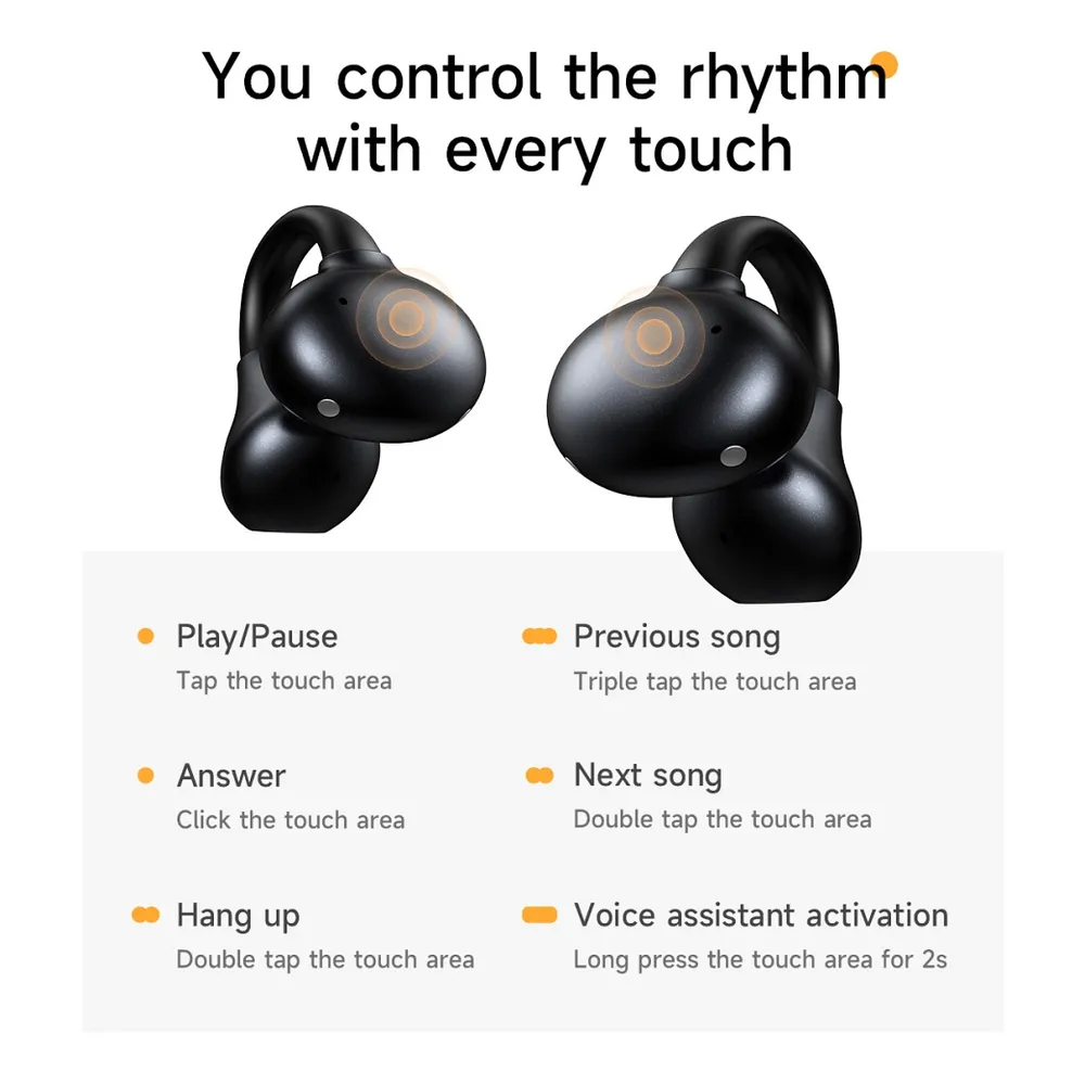 Handsfree Bluetooth HOCO EA8, TWS, Sort