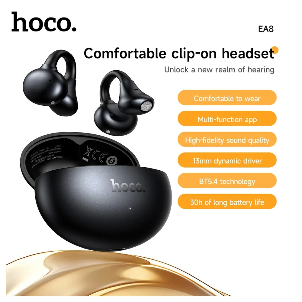Handsfree Bluetooth HOCO EA8, TWS, Hvid