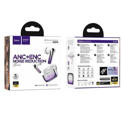 Bluetooth håndfri Bluetooth HOCO EQ16, TWS, ANC, Mov 