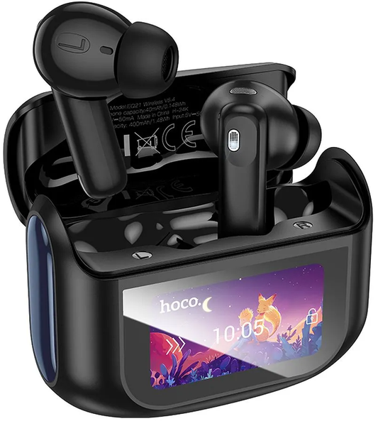 Handsfree Bluetooth HOCO EQ21, TWS, ANC, Sort