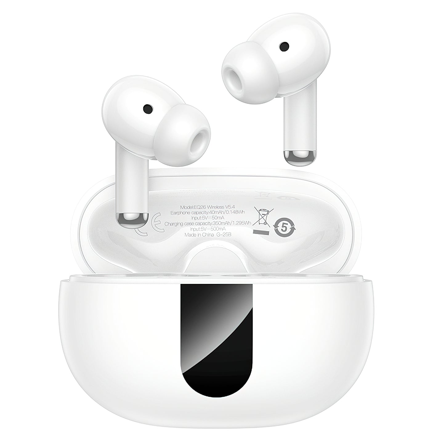 Handsfree Bluetooth HOCO EQ26, TWS, ANC, Hvid