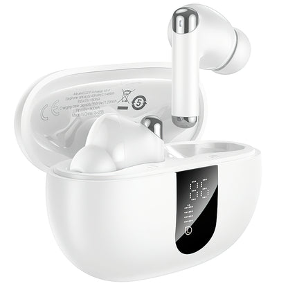 Handsfree Bluetooth HOCO EQ26, TWS, ANC, Hvid
