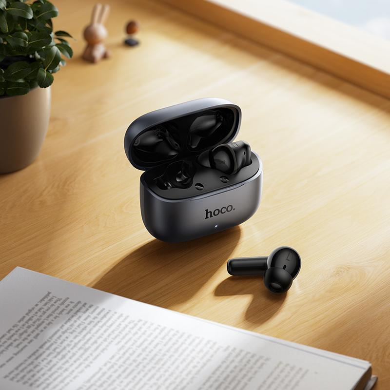 Bluetooth-håndfri HOCO EQ27 AI Oversættelse, TWS, ANC, Grå