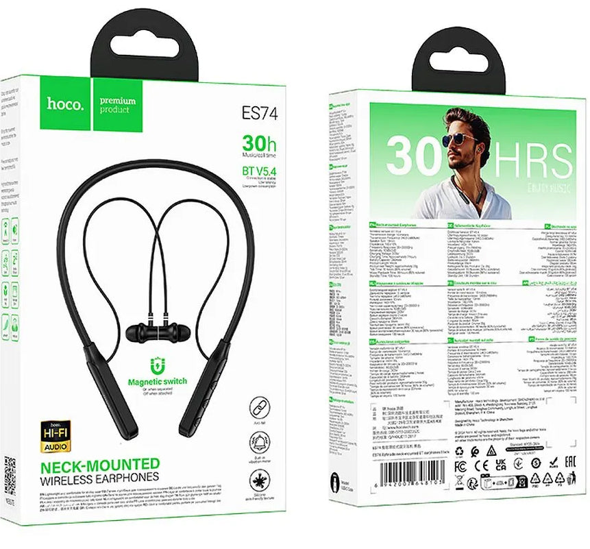 Handsfree Bluetooth HOCO ES74, A2DP, Sort