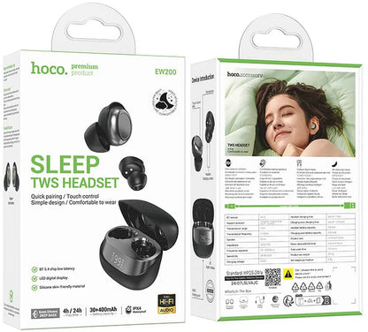 Handsfree Bluetooth HOCO EW200, TWS, Sort