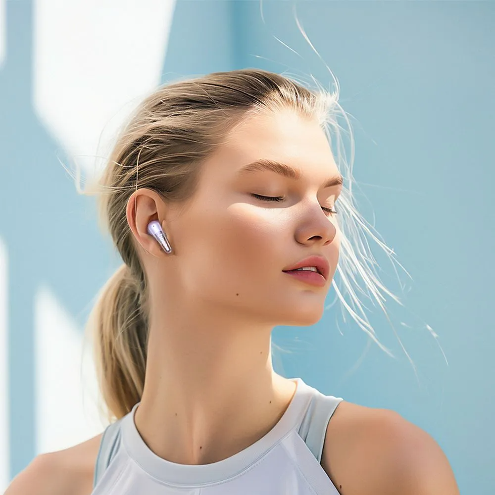 Handsfree Bluetooth HOCO EW202, TWS, Lilla