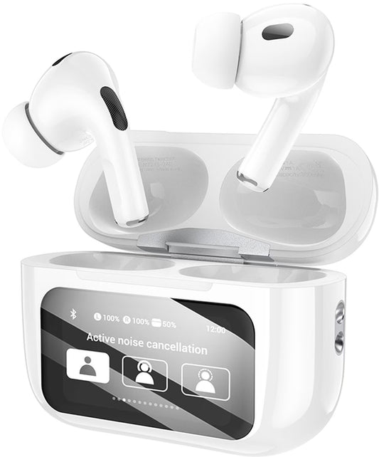 Bluetooth-handsfree HOCO EW72, TWS, ANC, Hvid
