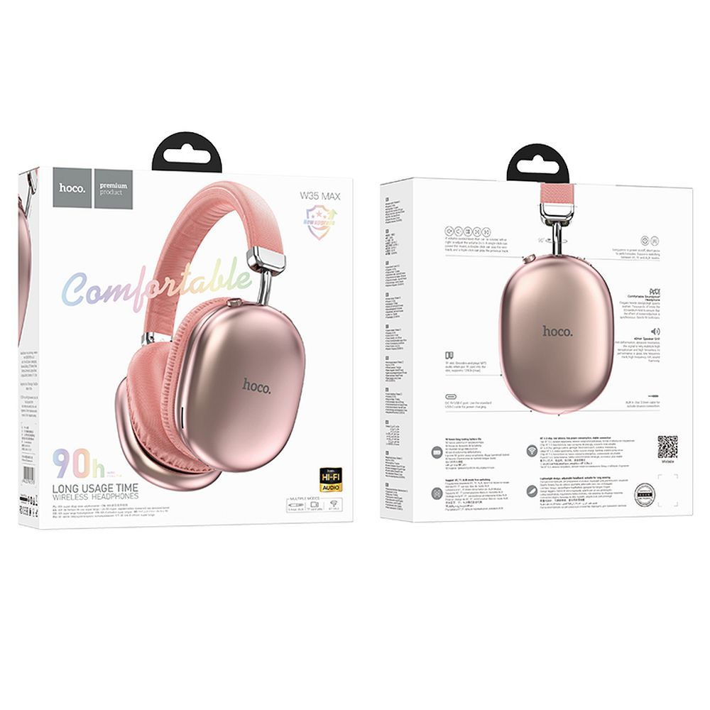 Handsfree Bluetooth HOCO W35 Max, A2DP, Pink